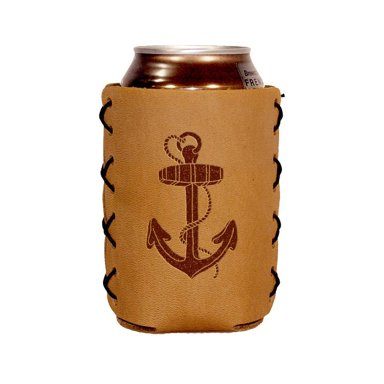Oowee Products - Wholesale Drink Huggers & Koozies - Retail Ready Pick-A-Logo Leather 12oz Can Holder 11