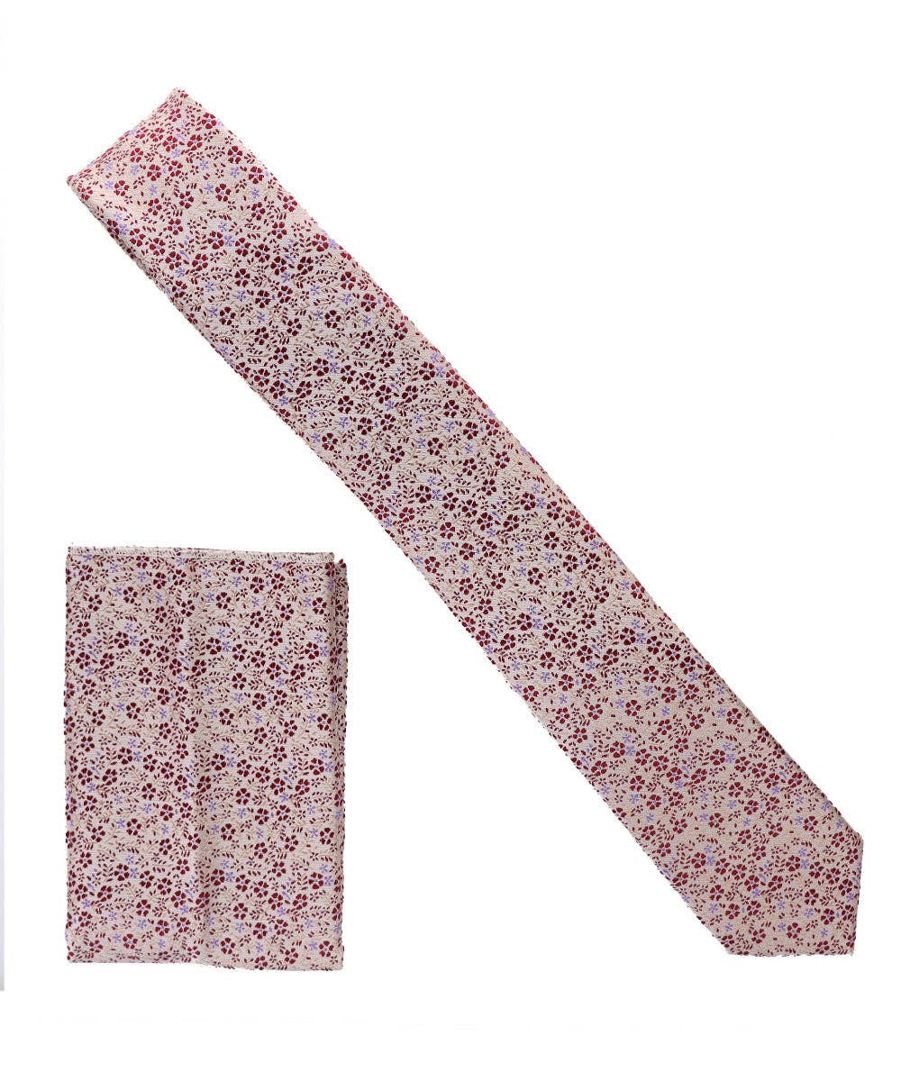 Dubal Brothers - Wholesale Necktie - Men's - Skinny Design Necktie & Pocket Square by Vittorio Farina50