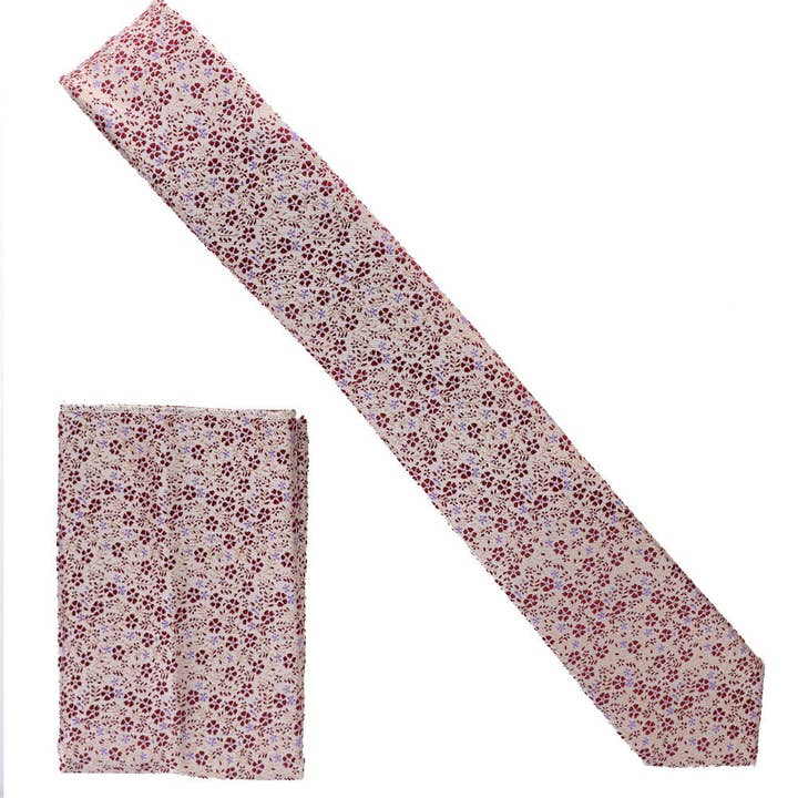 Dubal Brothers - Wholesale Necktie - Men's - Skinny Design Necktie & Pocket Square by Vittorio Farina50