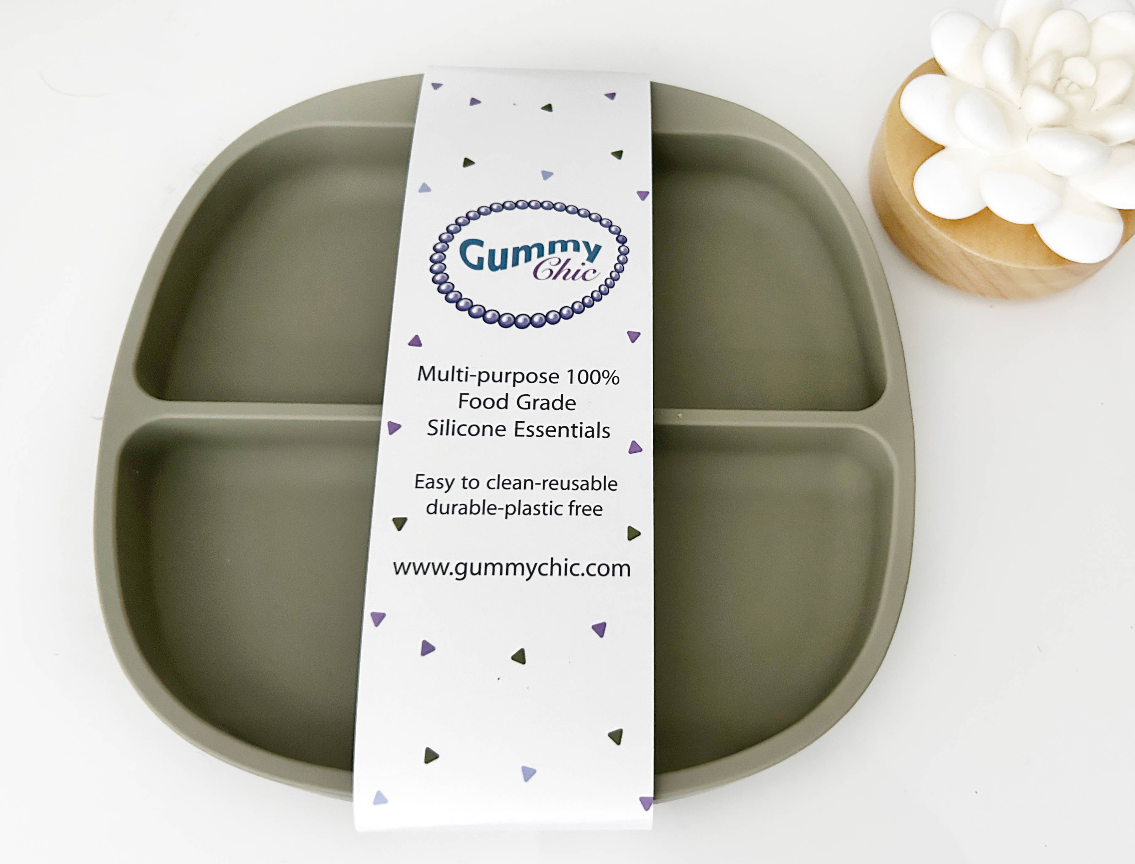 Gummy Chic - Wholesale Dinner Plate - Kids & Baby - Suction Silicone Divided Plate0