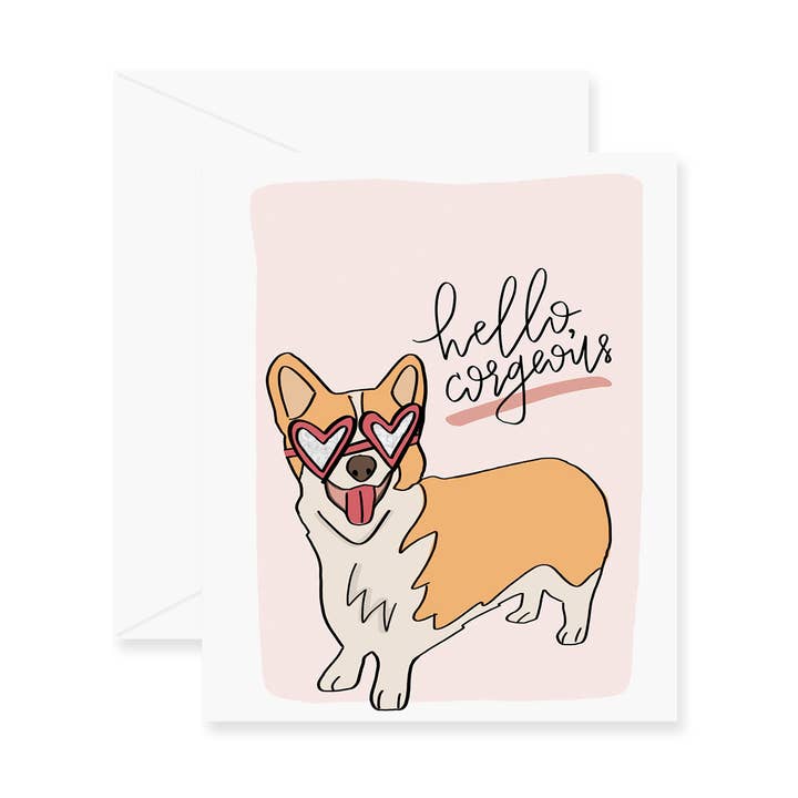 Hej Corgeous Corgi hälsningskort för wholesale av Fresh Out of Ink