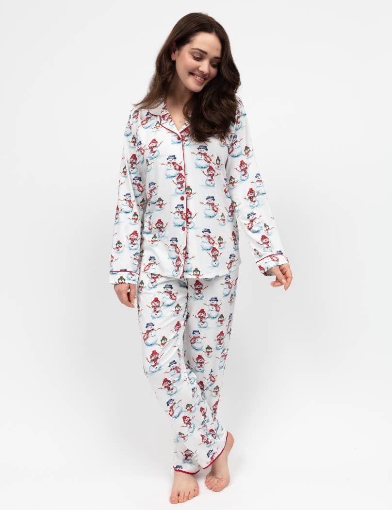 Cyberjammies – wholesale Sleepwear set – Women's – Blaze Snowman Print Pyjama Set0