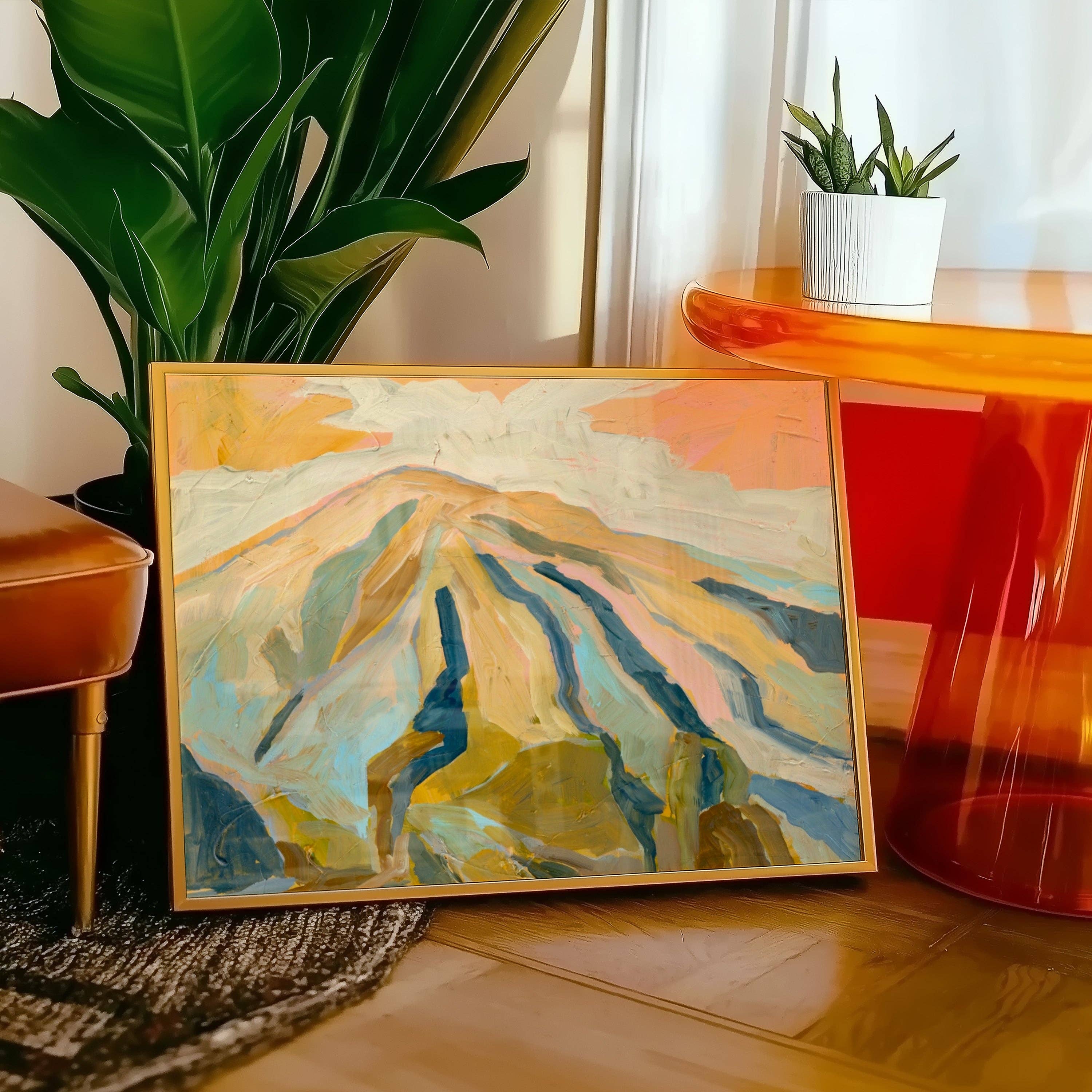 El Baker Art - Wholesale Art Print - Neutral Abstract Mountain Landscape Wall Art Print6