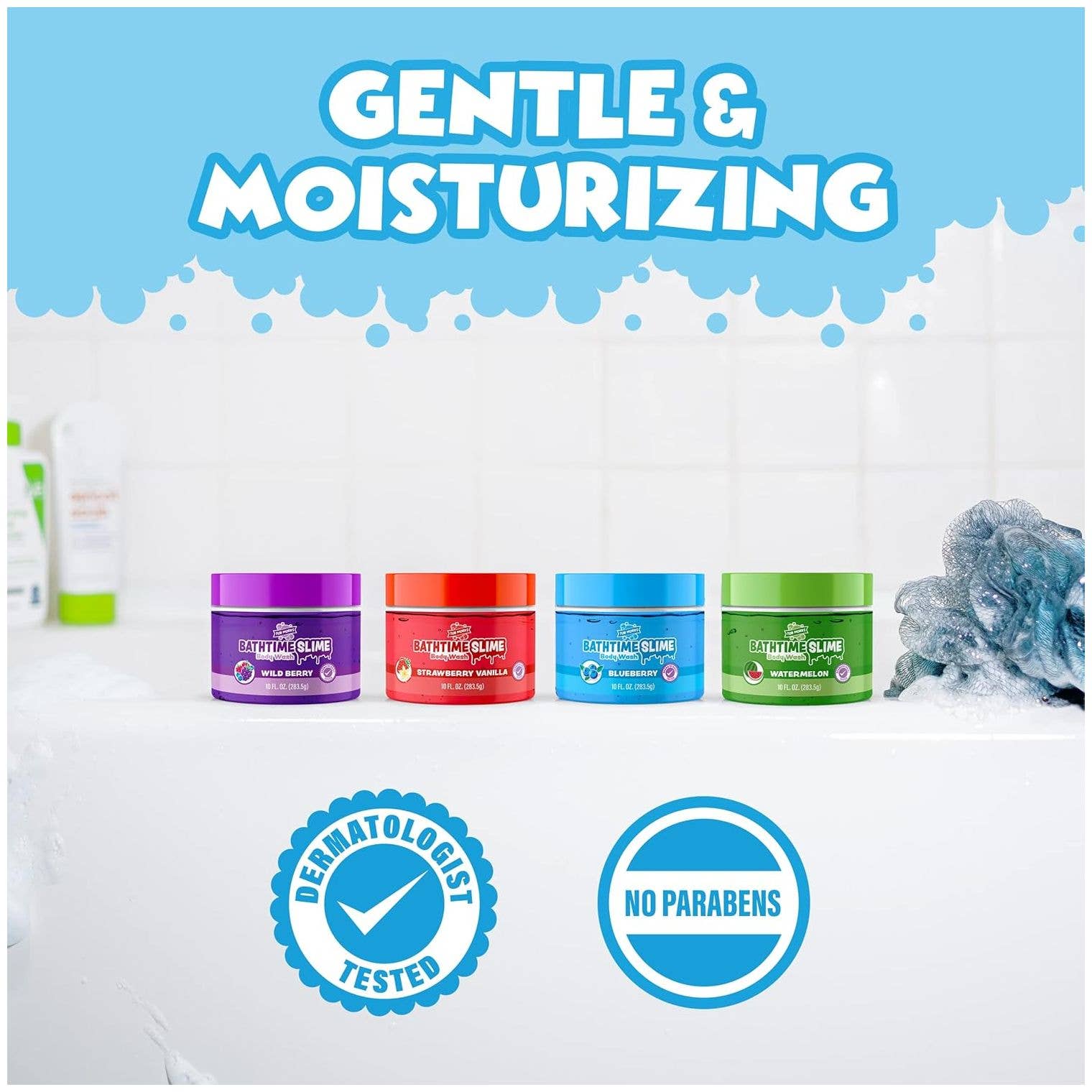 Tub Works LLC - Wholesale Body Wash/Shower Gel - Kids & Baby - Tub Works® Bath Slime Kids Body Wash, Variety 4 Pack, Classic Colors2