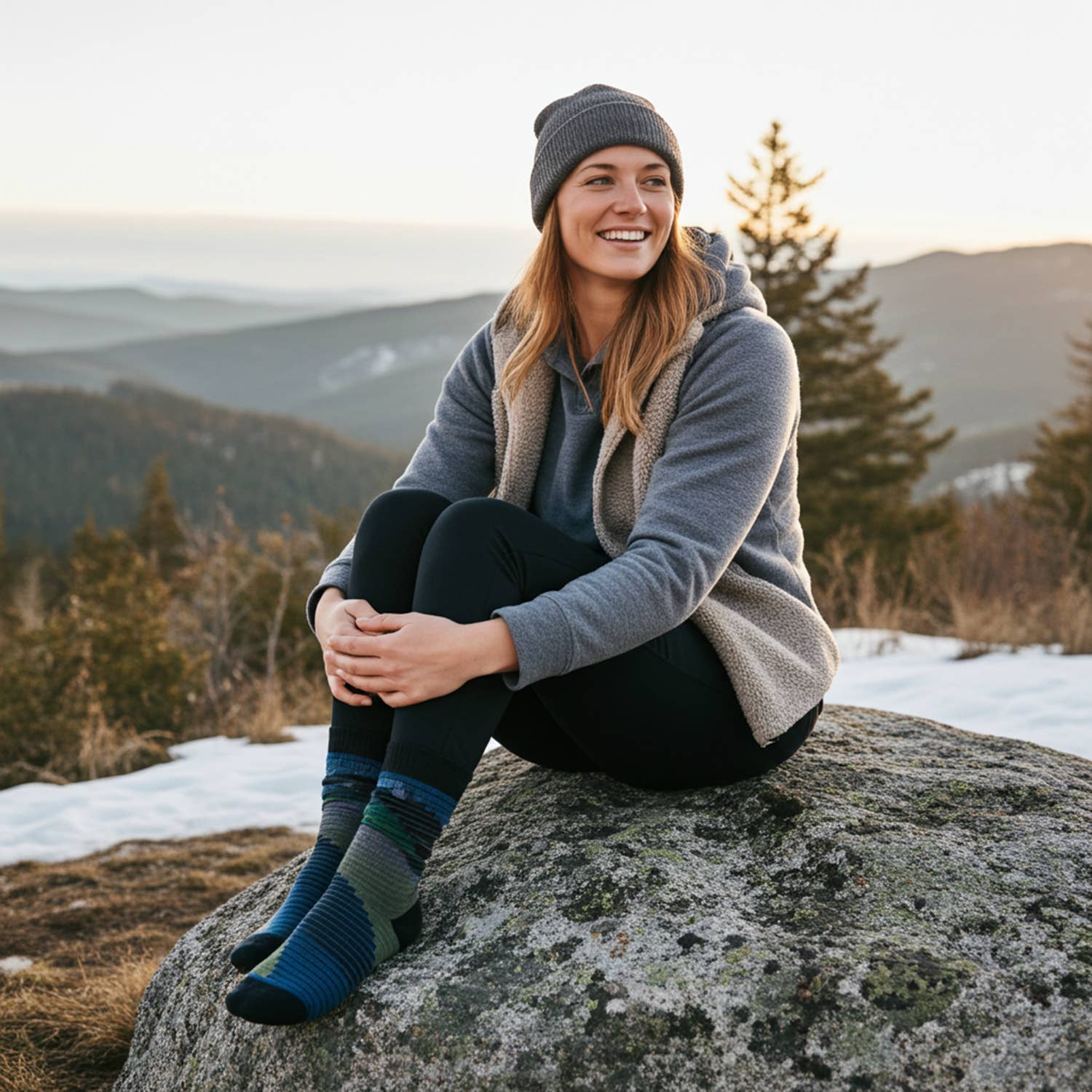 Shupaca Alpaca - Vente Chaussettes – unisexe - Chaussettes en alpaga - Tetris - Everglade3