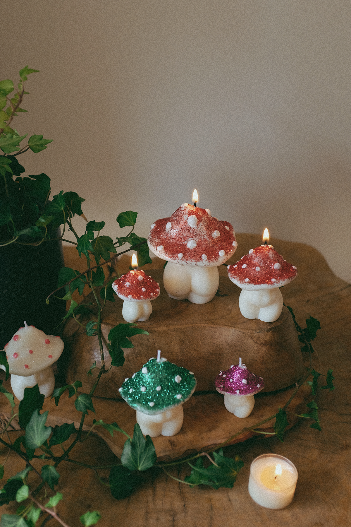 Interlude Candles - Wholesale Novelty Candle - Glittery Goddess Mushrooms | Mushroom Candles2
