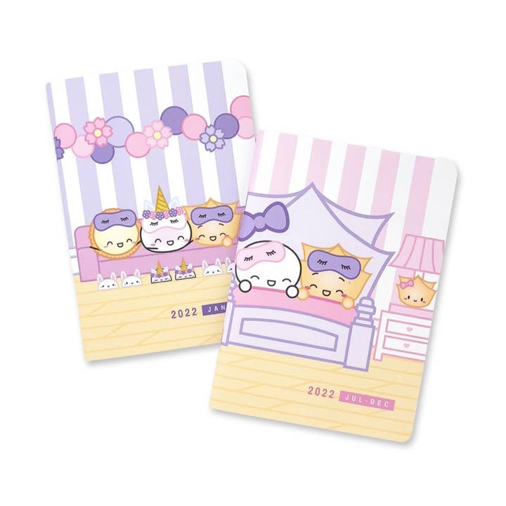 Pyjama Party - B6 - Planificateurs 2022 (janvier-juin, juillet-décembre) pour la vente par Wonton In A Million