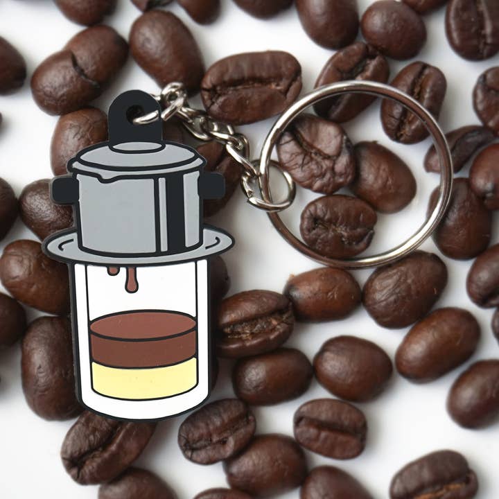 Vietnam - Vietnamesischer Eiskaffee (Cafe Sua Da) Soft Keychain für den Großhandel von On Point Pins