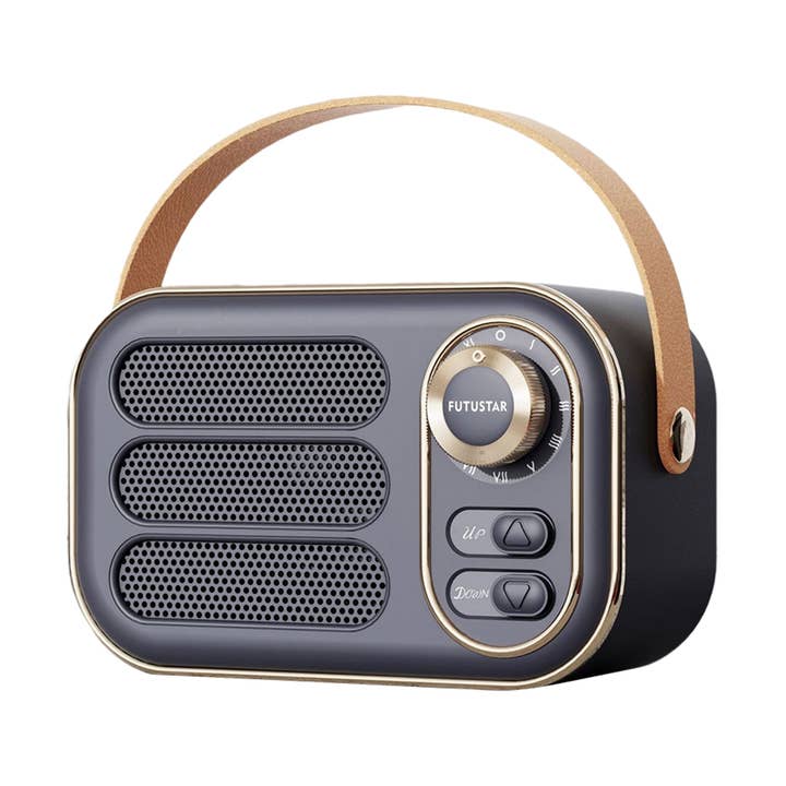 Funky Rico Inc - Wholesale Speakers - Vintage Bluetooth Speaker Retro Decor Gift - Black3