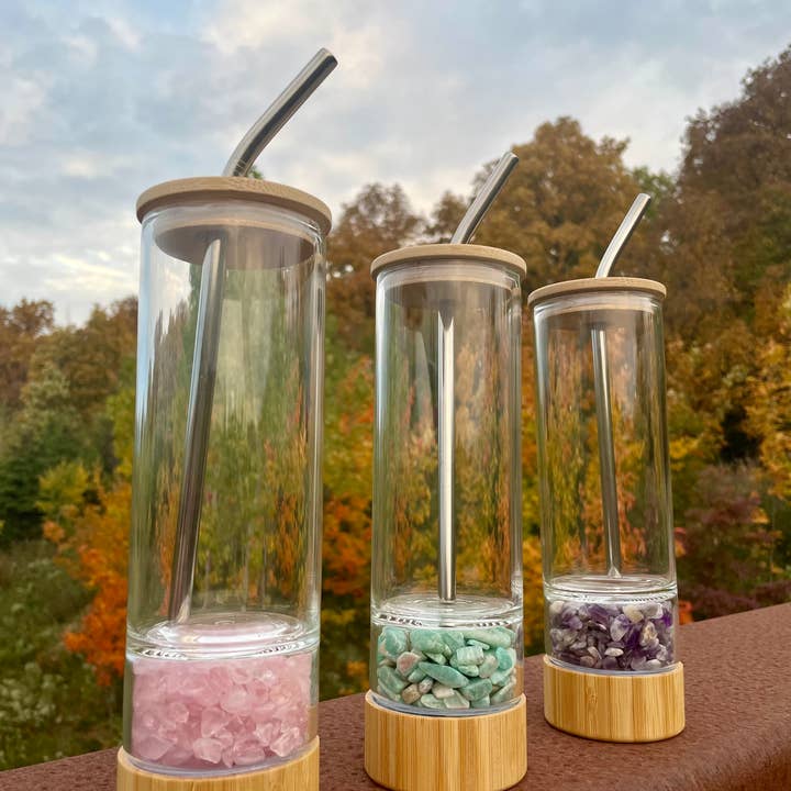 Earth's Gems Boutique - Wholesale Water Bottle - Unique Water Bottle Tumbler With Crystal Chips New Drinkware
