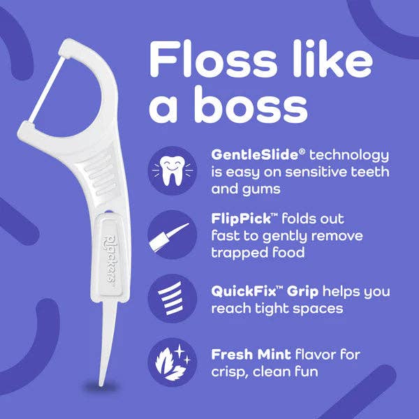 First Choice Buying - Wholesale Floss - Plackers Gentle Line Floss Picks with Fold-Out FlipPick, Fresh Mint, 150 Count2