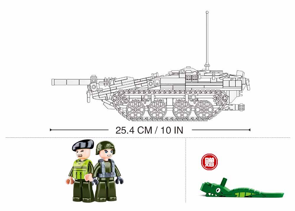 Sluban North America - Wholesale Build-a-Toy - Kids - Swedish STRV103 - Modern Battle Tank M38-B1010 - 692 Pcs2