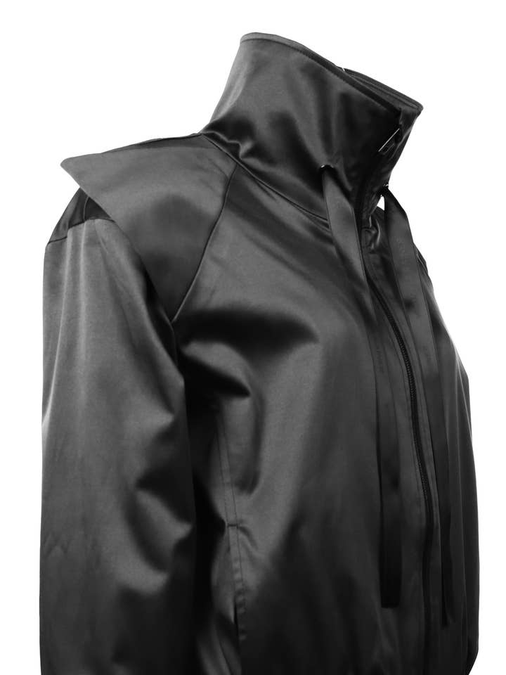 Zipped-Up High-Collar Jacket - Dark Grey for wholesale by Victoria Rainer