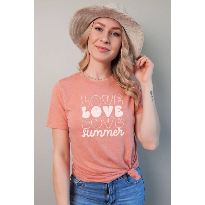 Kærlighed Sommer Grafisk Tee for engroshandel hos Bella Me
