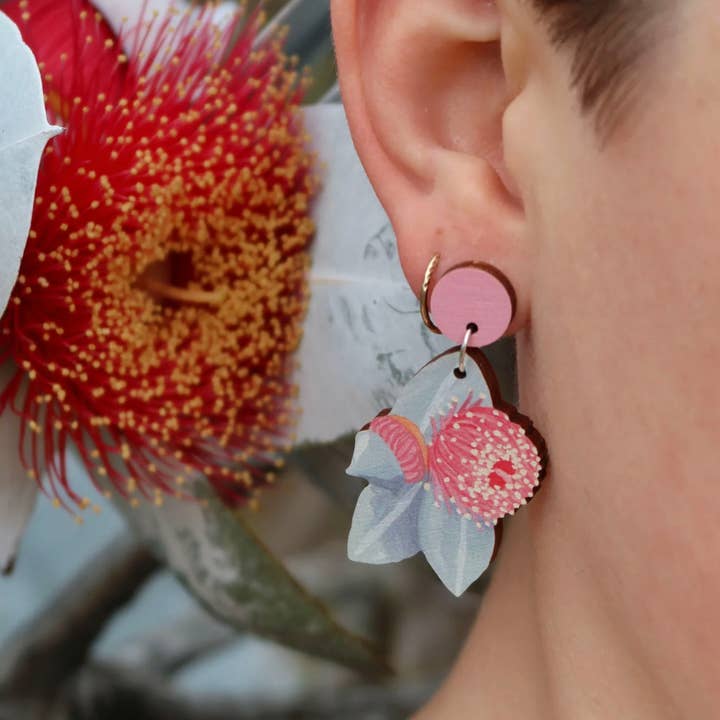 Pixie Nut & Co. - Wholesale Dangle earrings - Mottlecah Australian Wildflower Earrings2