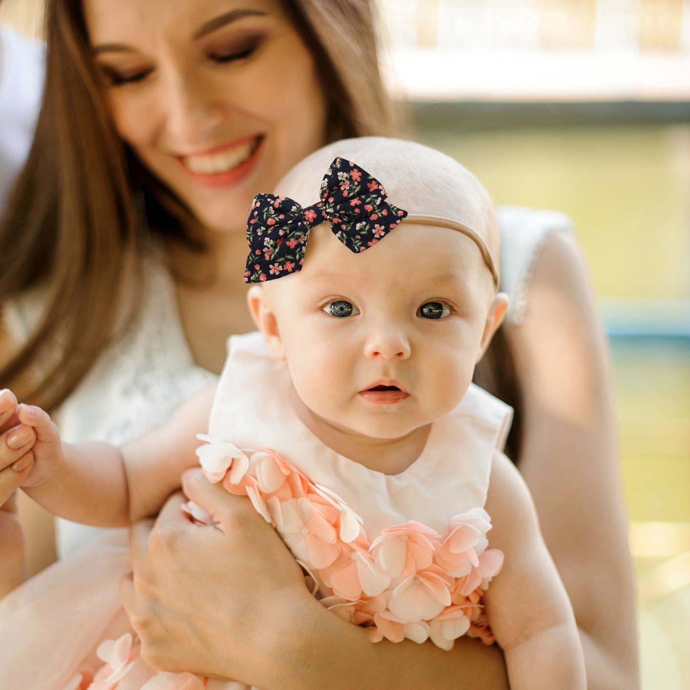 JLIKA - Wholesale Hair Bow - Baby - Baby Girl Headbands Nylon Bows Pack of 2 - Assorted Mix5