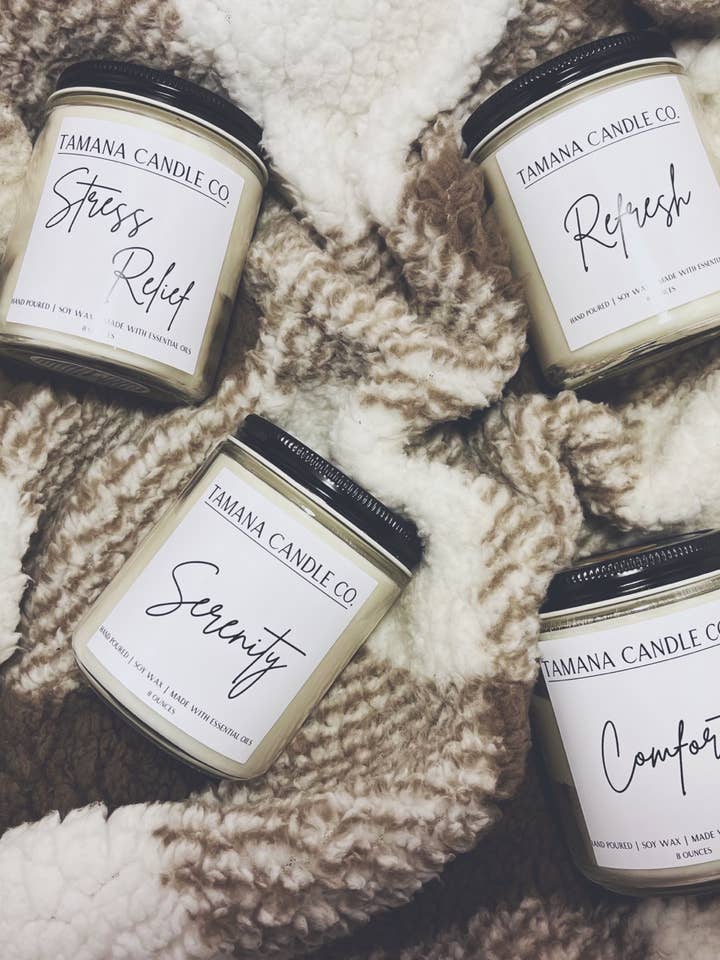 Serenity 8oz for wholesale by Tamana Candle Co.