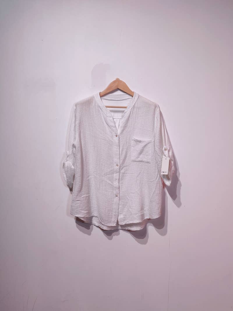 Pomelo paris - Vendita all'ingrosso Camicia button down - Donna - Camicia leggera in cotone gas10
