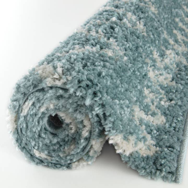 THE RUGS – wholesale Area rug – Moroccan Duck Egg Blue Shaggy Rug | 9504