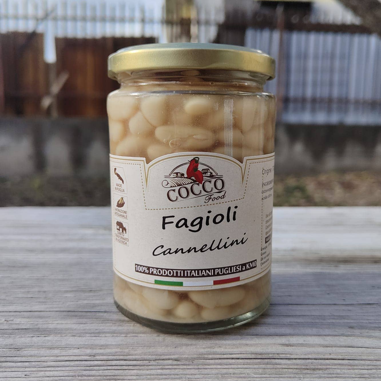 Cocco Food – wholesale Bönor – Vita cannellinibönor i glasburk 280 g – Tillverkade i Italien0