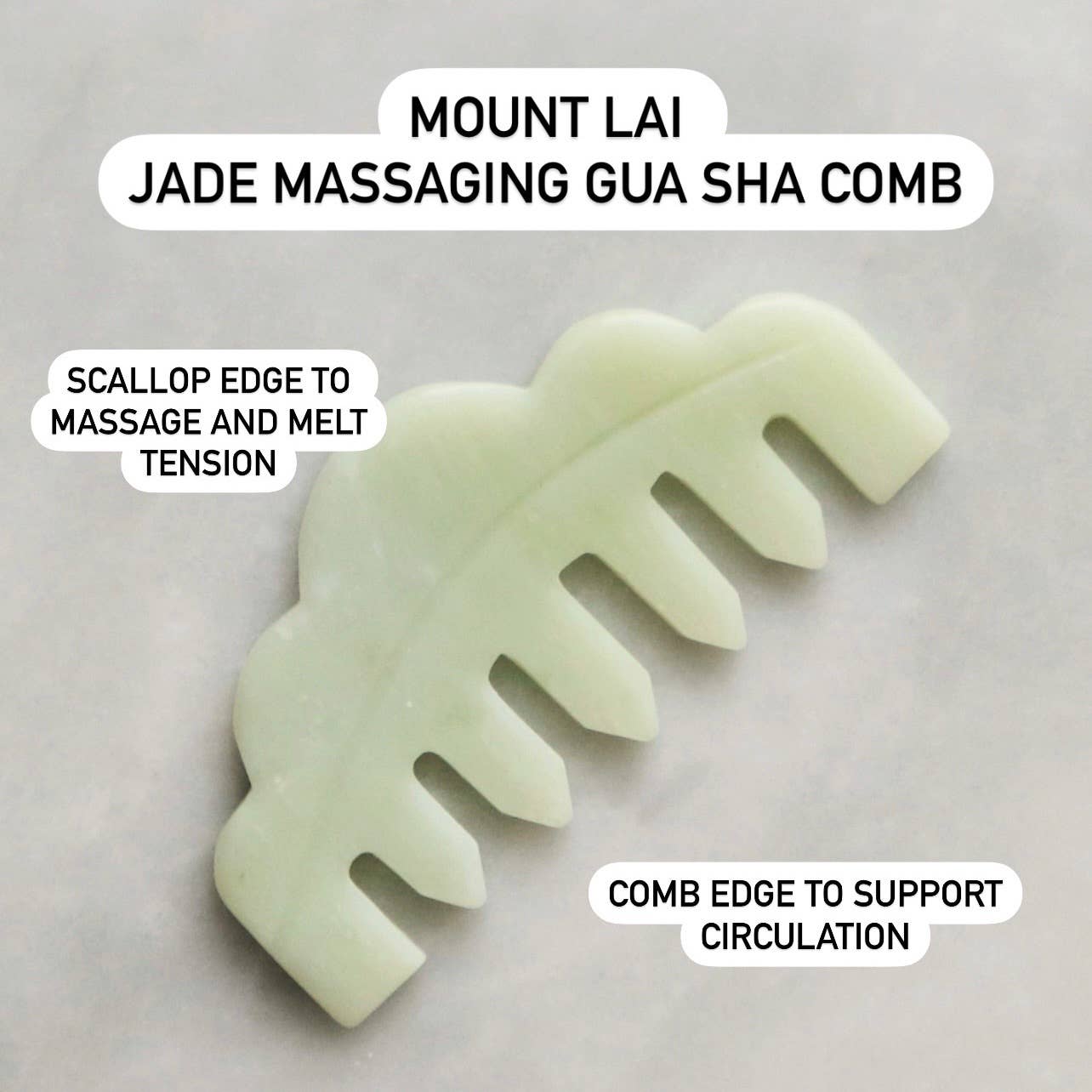 Mount Lai - Wholesale Gua Sha Tool - The Jade Massaging Gua Sha Comb1