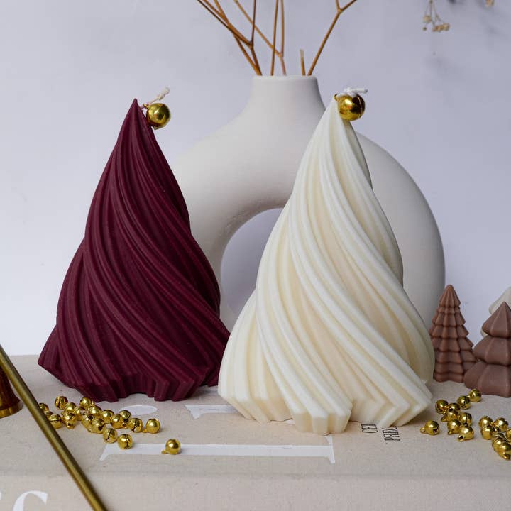Hiroyi Decor – Großhandel Geschenkkerze – Verdrehte Weihnachtsbaumkerze