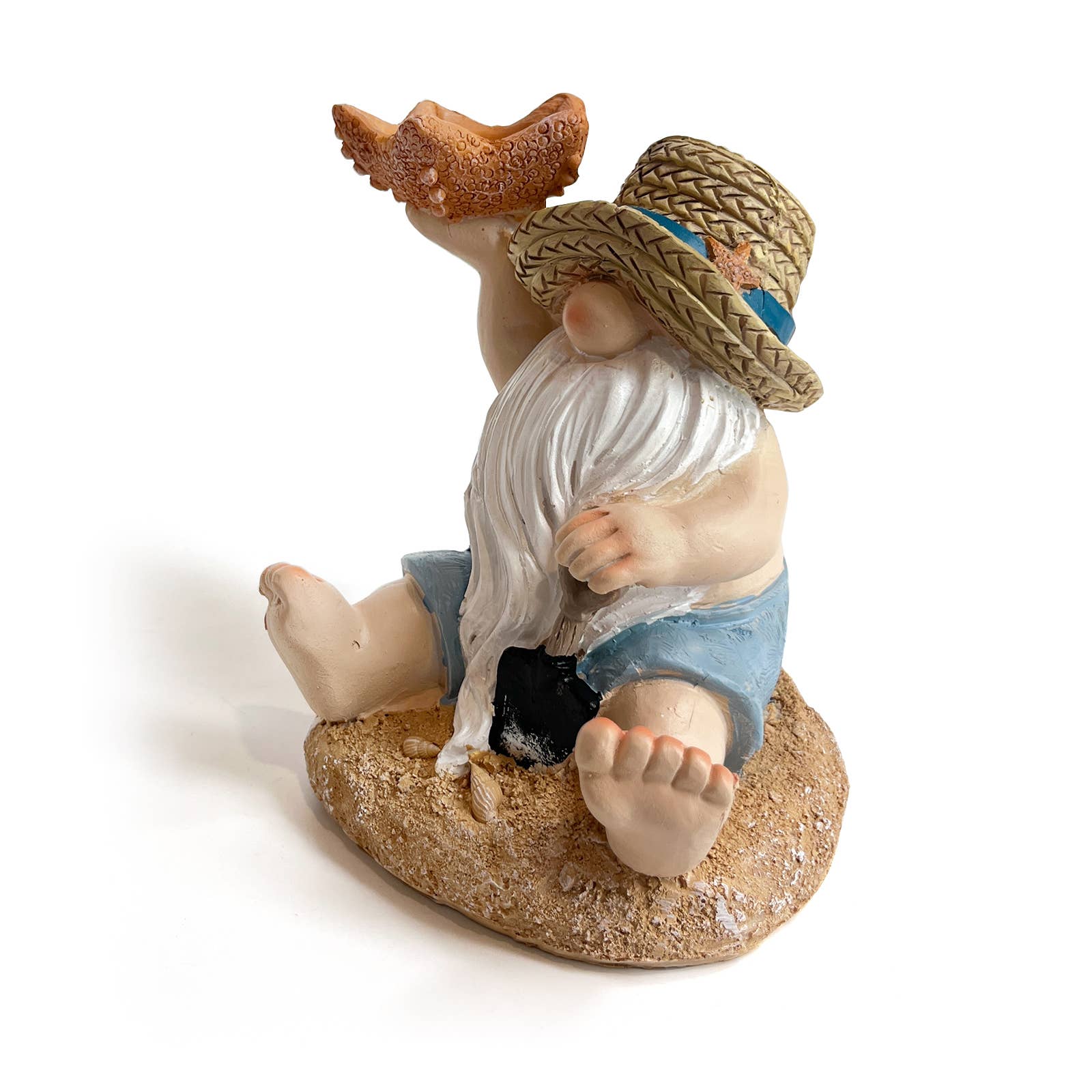 Liffy - Wholesale Candle Holder - Beach Gnome Resin Candle Holder Figurine Coastal Decor4