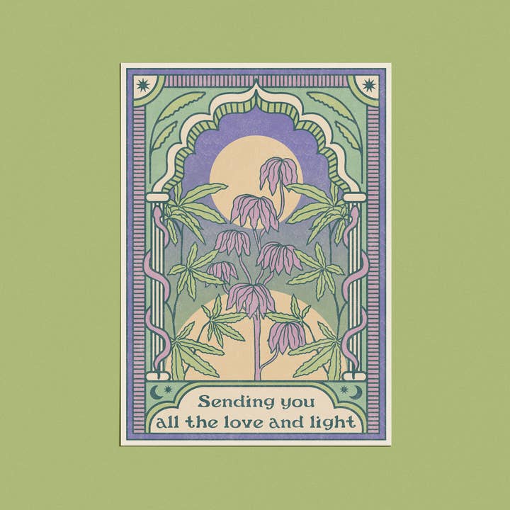 cai & jo – wholesale Love card – Sending you all the love and light Card1