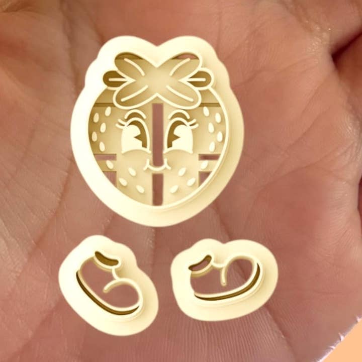 Strawberry Clay Cutter, Spring Clay Cutters for wholesale by Roussell Prints and Demand LLC