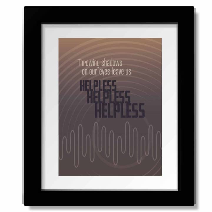 Helpless by Neil Young - Music Gift Song Lyric Wall Decor for wholesale by Song Lyrics Art