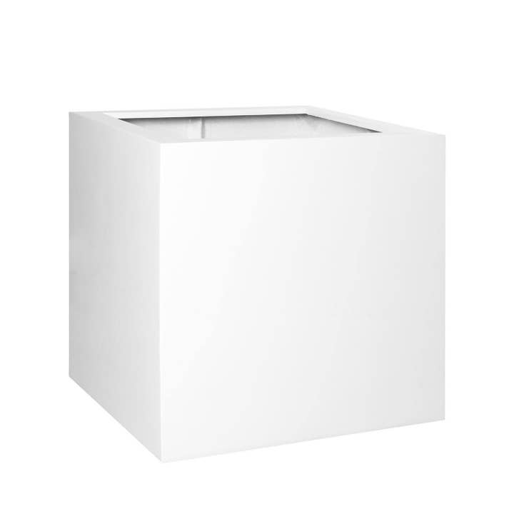 Block XXL - Matte White - L70cm x W70cm x H70cm for wholesale by Pottery Pots