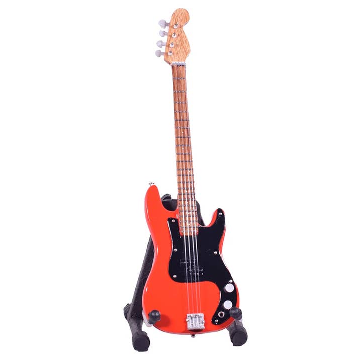 Miniature de guitare électrique en bois 20 cm avec support pour la vente par giftland