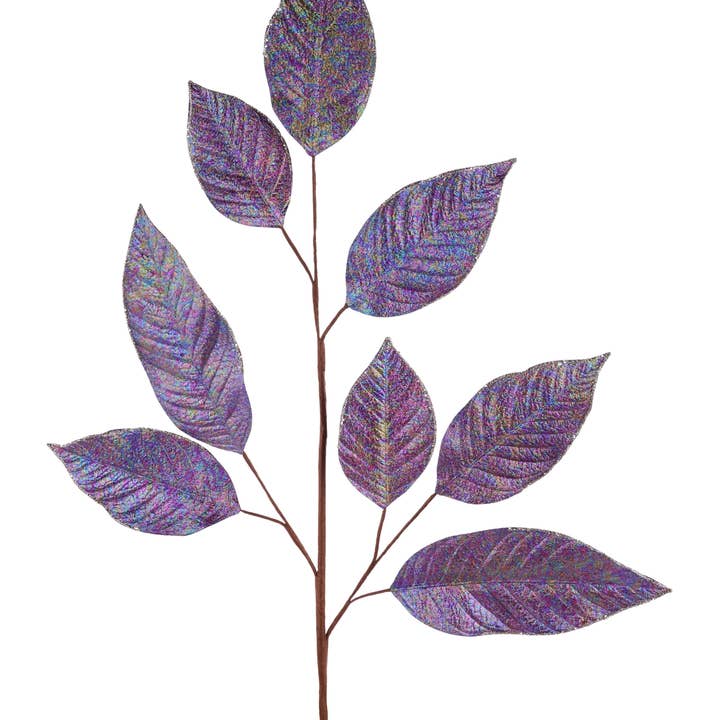 31,5" Irisierender Magnolienblatt-Spray Burgunder XS251705 für den Großhandel von DecoExchange