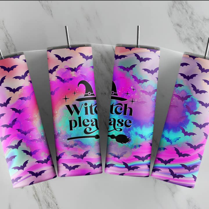 Witch Please Tumbler, Halloween Tumbler for wholesale by So Peachy Designs