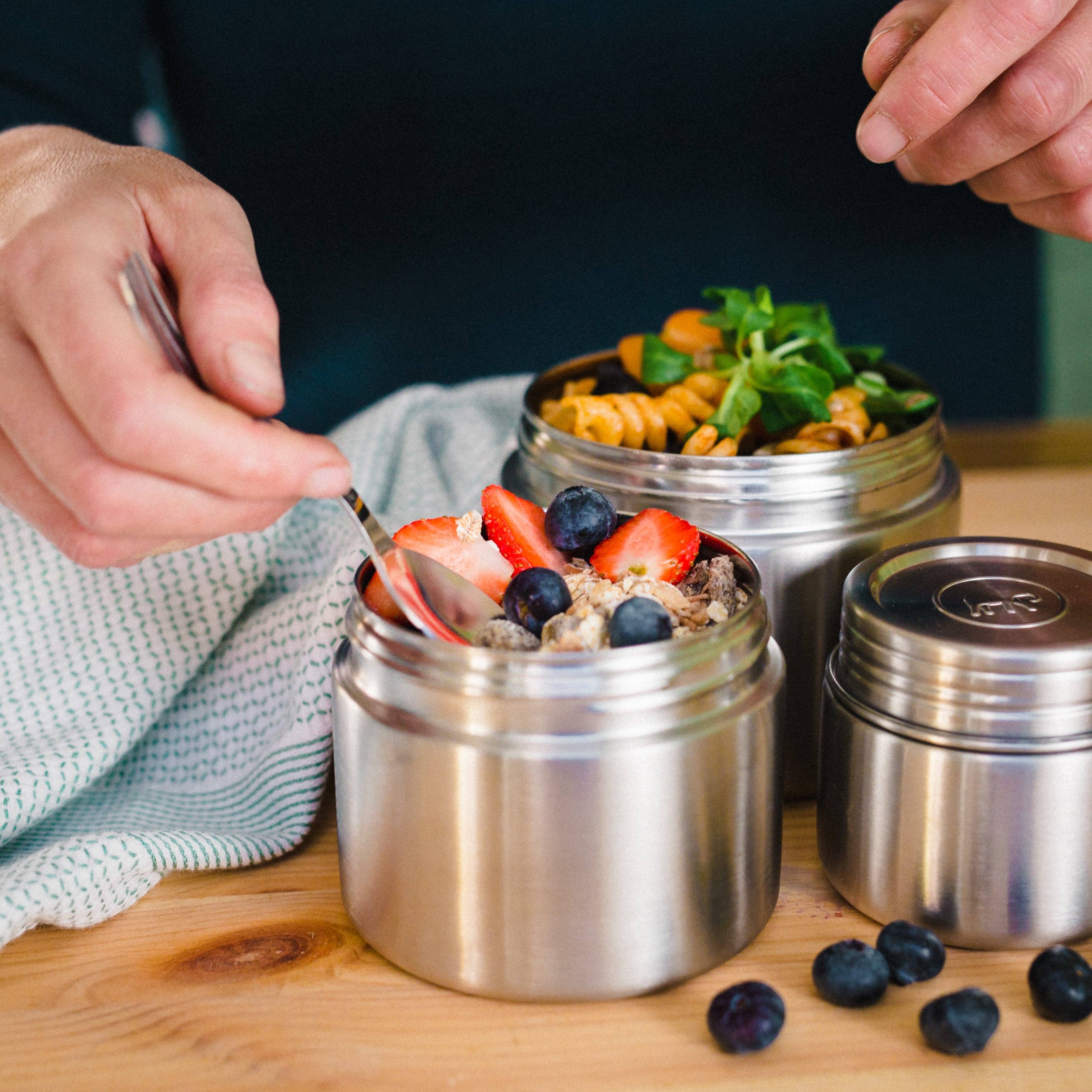 Elephant Box – Großhandel Lebensmittelbehälter – Twist & Lock Auslaufsicheres Trio aus Edelstahl-Lebensmittelbehältern2