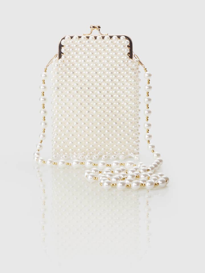 Vintage White Pearl Evening Clutch for wholesale by BABEYOND