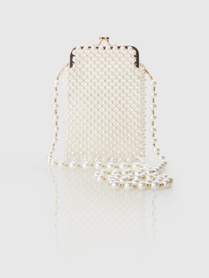Vintage White Pearl Evening Clutch for wholesale by BABEYOND