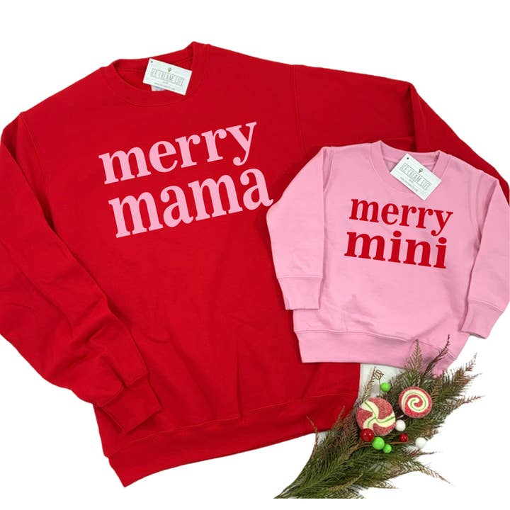 Ice Cream Life - Wholesale Sweatshirt - Kids - MERRY MINI TODDLER GIRL SWEATSHIRT CHRISTMAS SWEATER KIDS