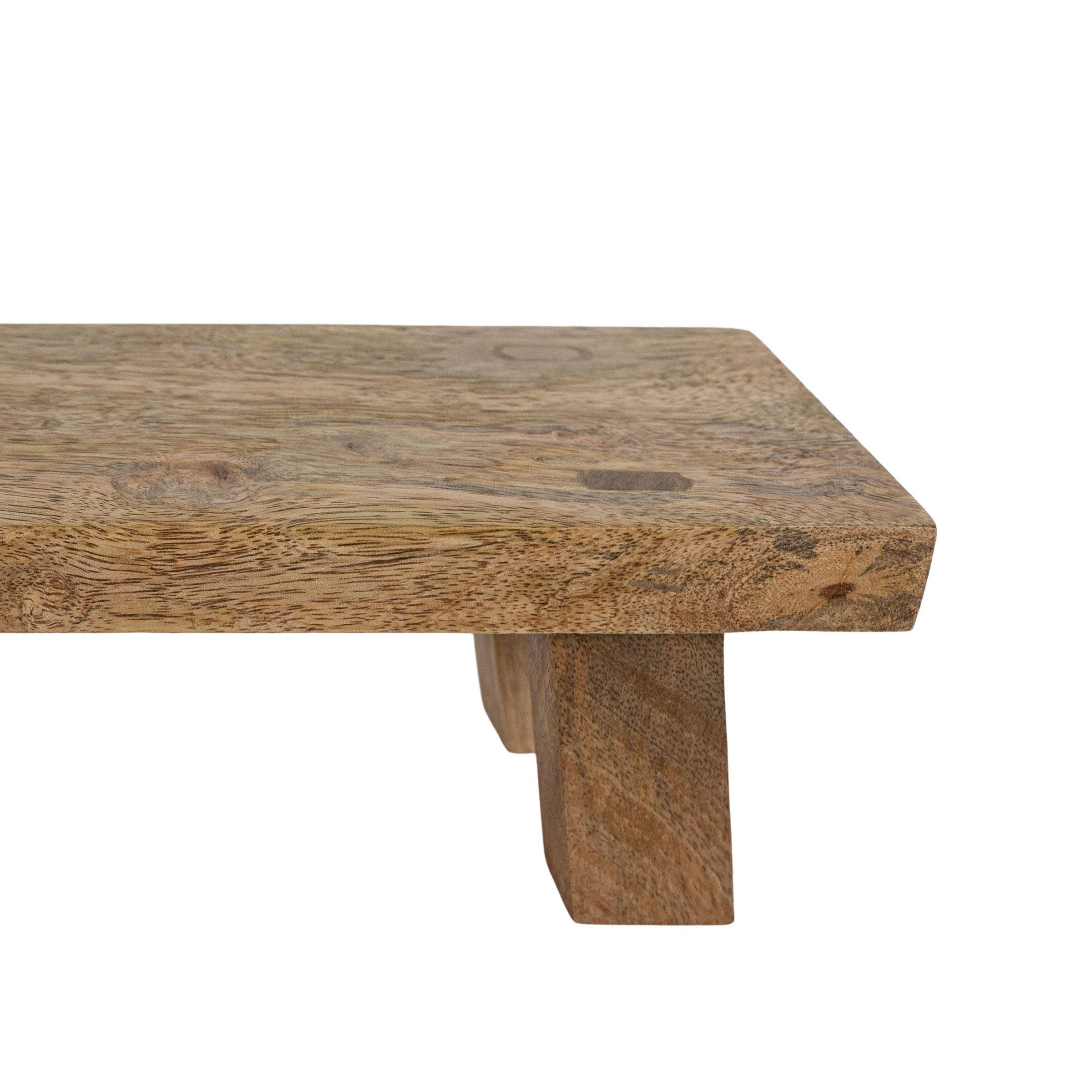 Foreside Home & Garden - Wholesale Decorative Tray - Hazel Footed Stool Mango Wood Farmhouse Riser4