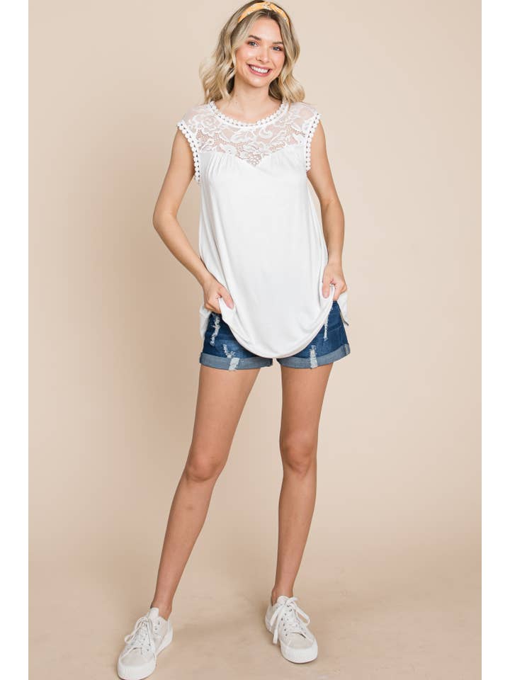 Emerald Collection – wholesale Tunic – Women’s – ETK-8814 Solid Top with Lace Contrast Neckline16