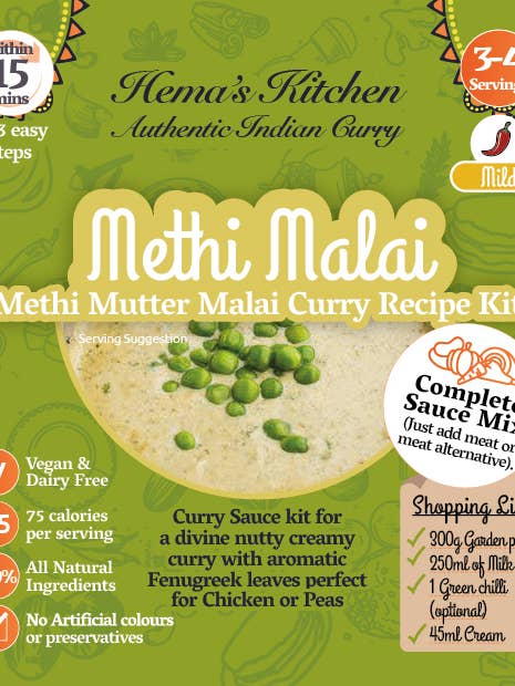 Methi Malai (Creamy Fenugreek) Curry Kit - Large for wholesale by Hema’s Kitchen