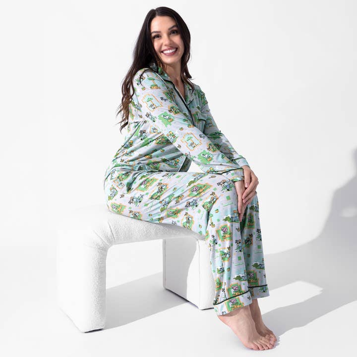 Minecraft Overworld Dreams Bamboo Women's Pajama Set for wholesale by Bellabu Bear