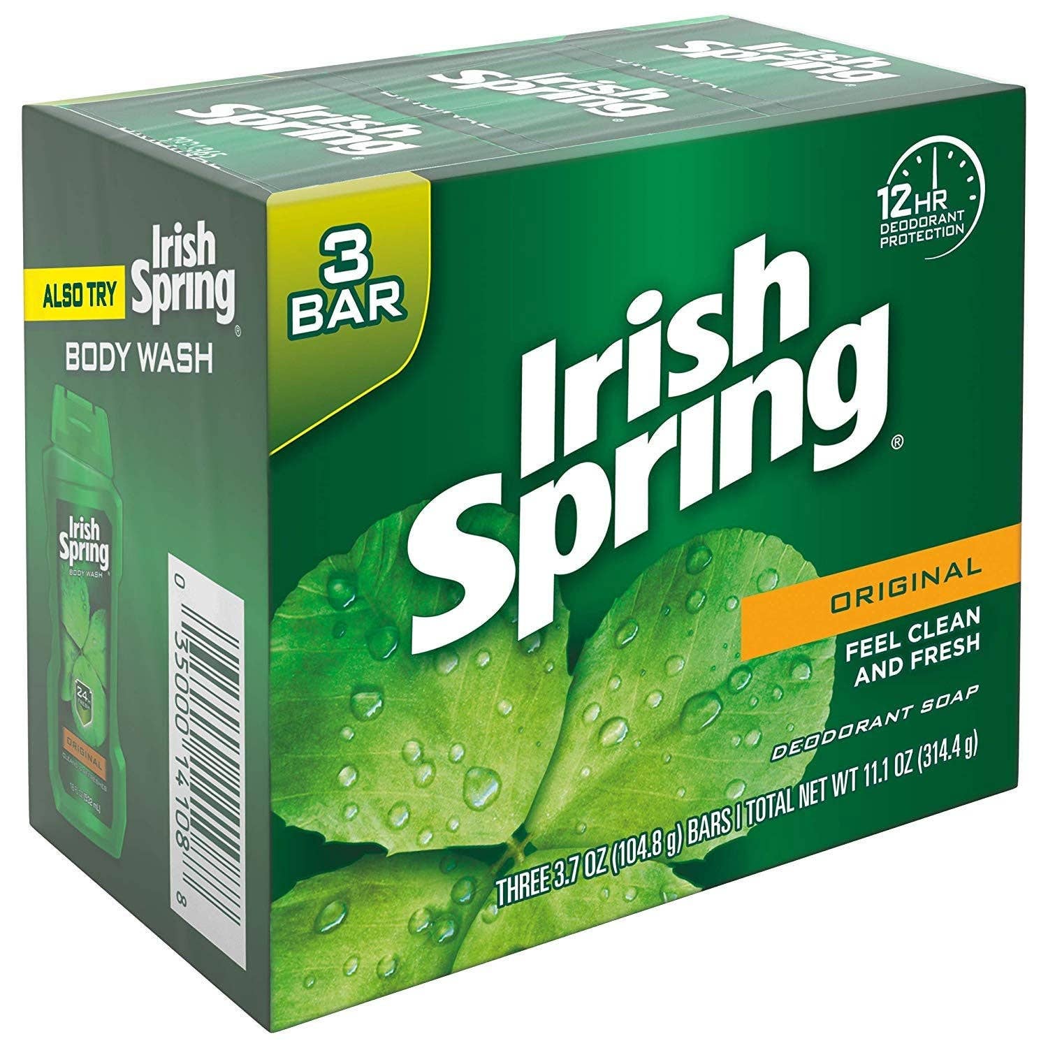 KT Supply – Großhandel Feste Seife – Irish Spring Bar Seife, sauberer, frischer Duft, 3,75 Unzen, 3 Riegel2