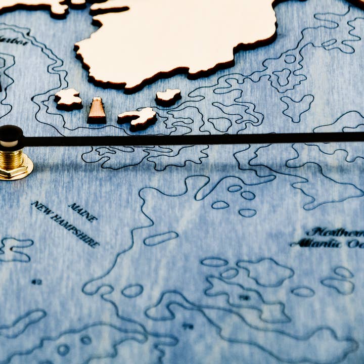 Sea & Soul Nautical Chart Art – Relógio de parede por atacado – Relógio de Marés de New Hampshire - Várias Localizações - 2 Níveis3
