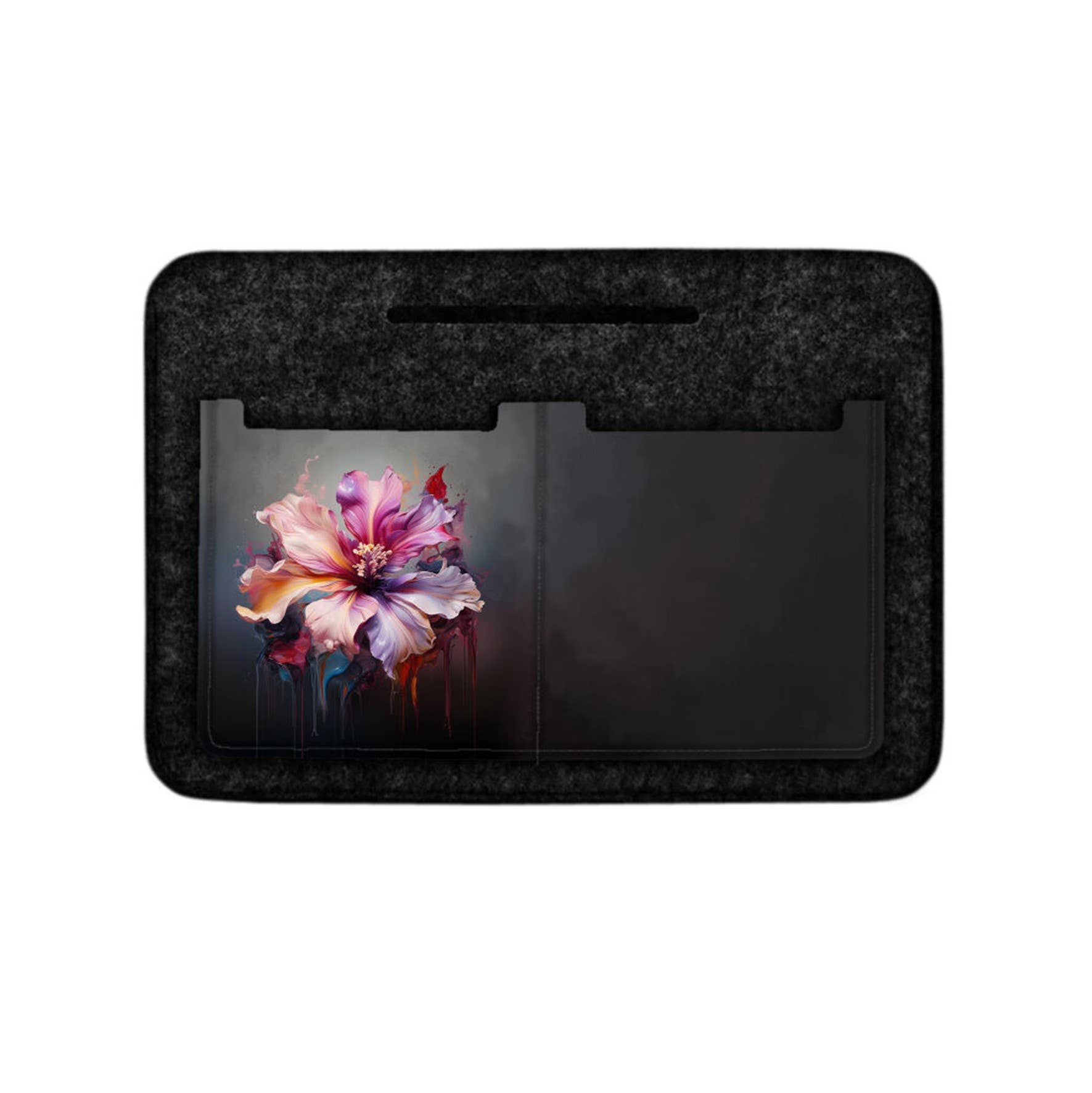 IngrossoBertoni by INCI Srl - Wholesale Pouch - Women's - Livia Anthracite Felt Organizer For Bertoni Bag0