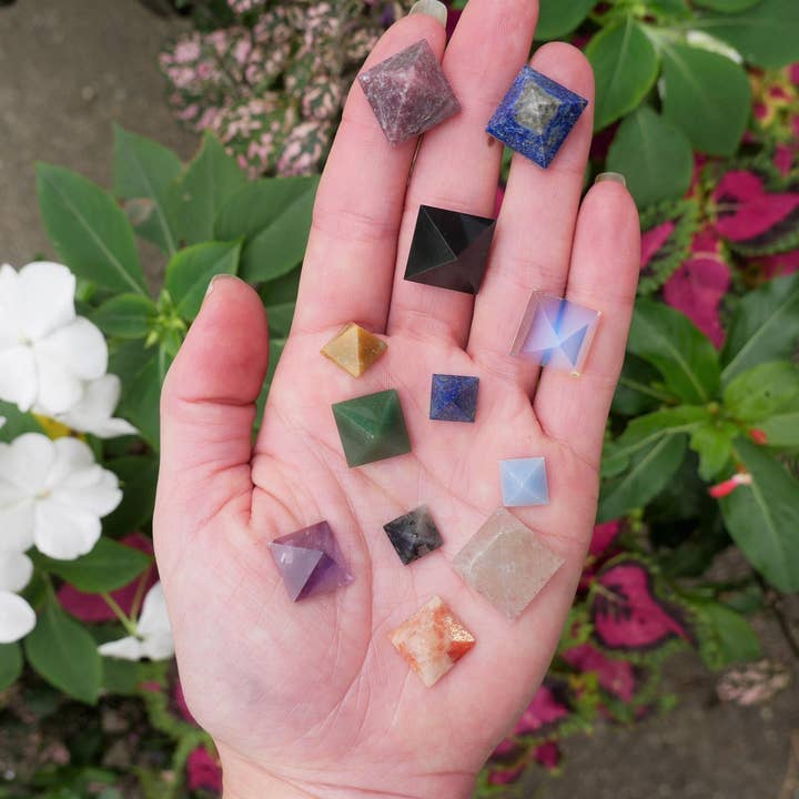 Crystal XS Pyramid Mix - 50 Pyramids for wholesale by The Healing Sanctuary