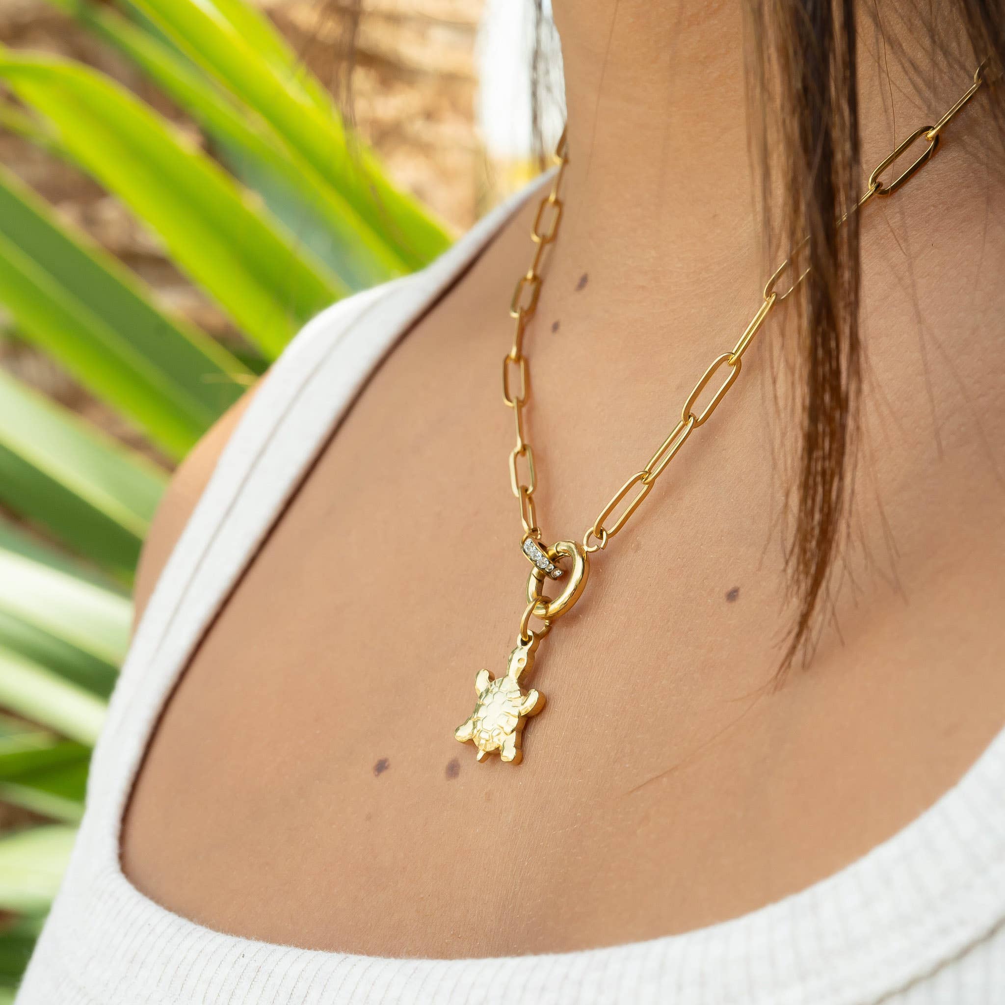 WJW – wholesale Individuell berlock/hänge – 18K guld PVD rostfritt stål havssköldpadda berlock10