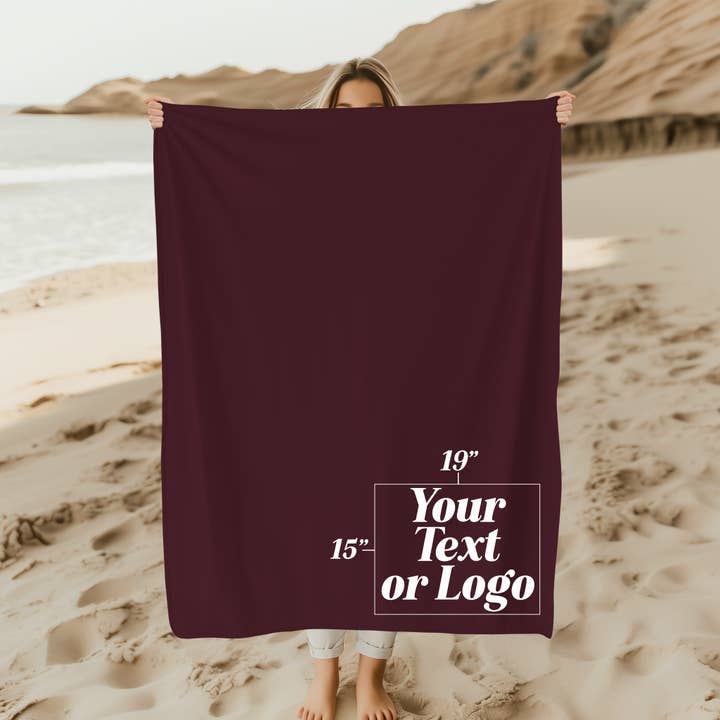 Nobullwoman Apparel - Wholesale Throw Blanket - CUSTOM LOGO or TEXT Blanket, Beach Throw, Your City, Resort8