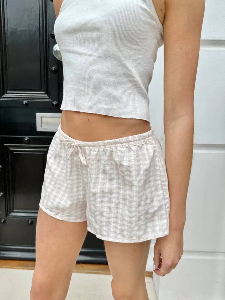 Rosa Clothing - Wholesale Shorts - Women's - Plaid & Striped low rise Micro boxer short7