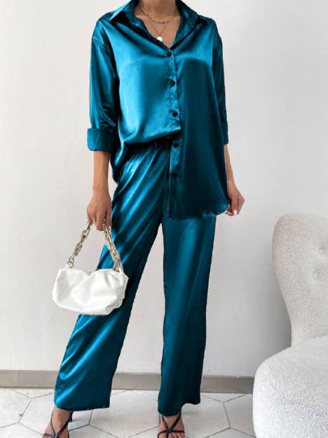 Satin Two-Piece Set for wholesale by Meyran